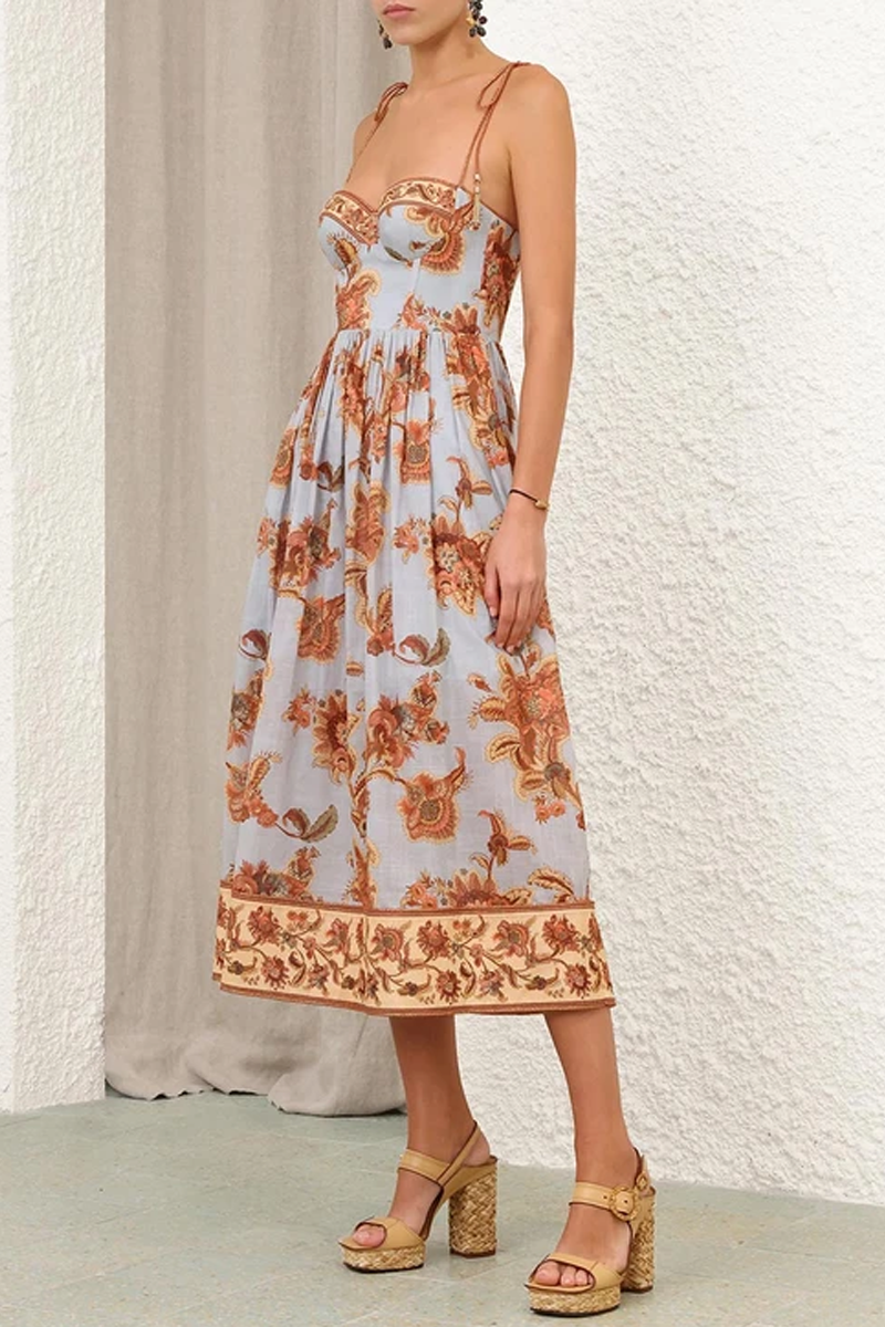Aster Corset Midi Dress - Zimmermann