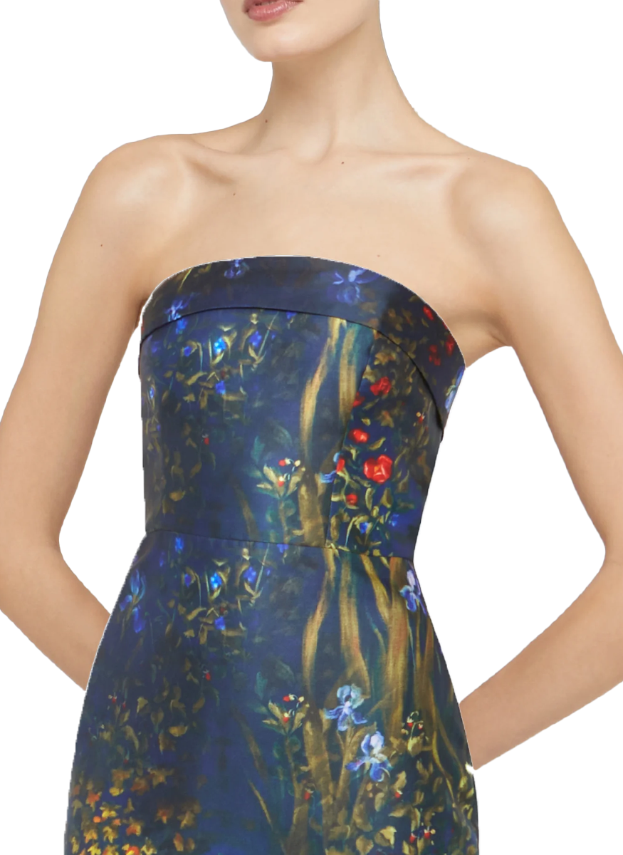 Lynette Strapless Column Gown - THEIA