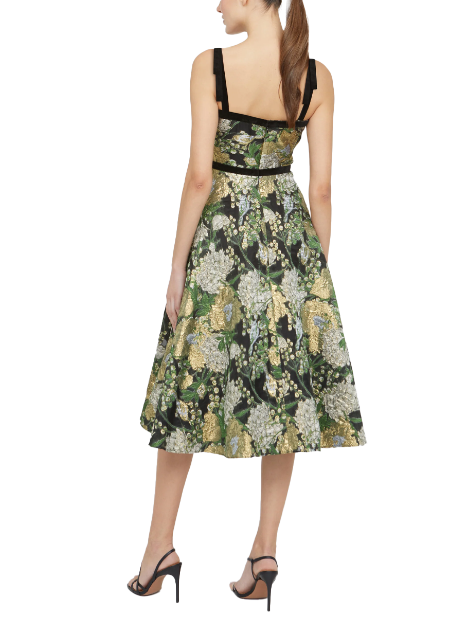 Joni Velvet Bow Strap Dress - THEIA