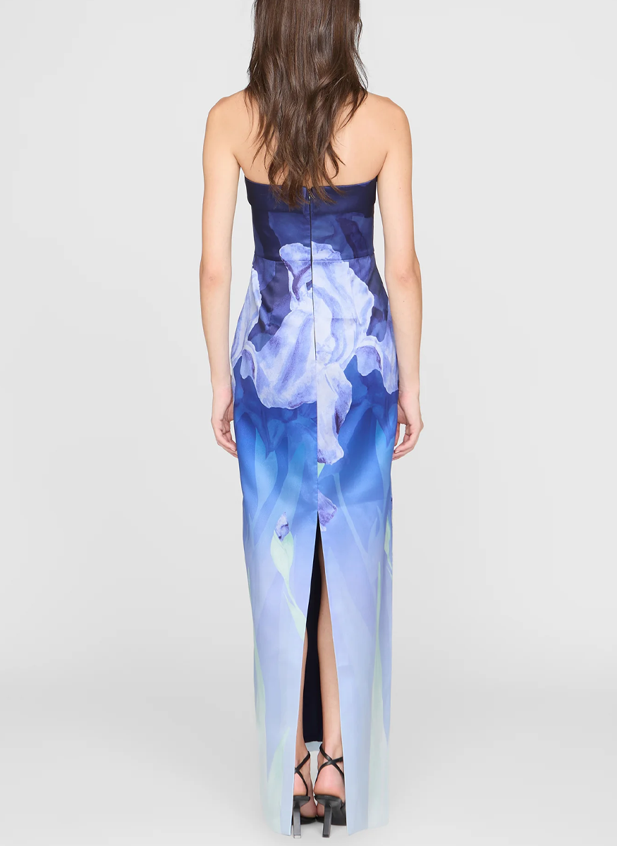 Cyrilla Strapless Column Gown - THEIA