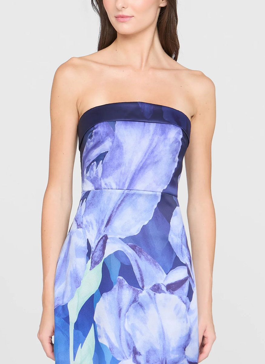 Cyrilla Strapless Column Gown - THEIA