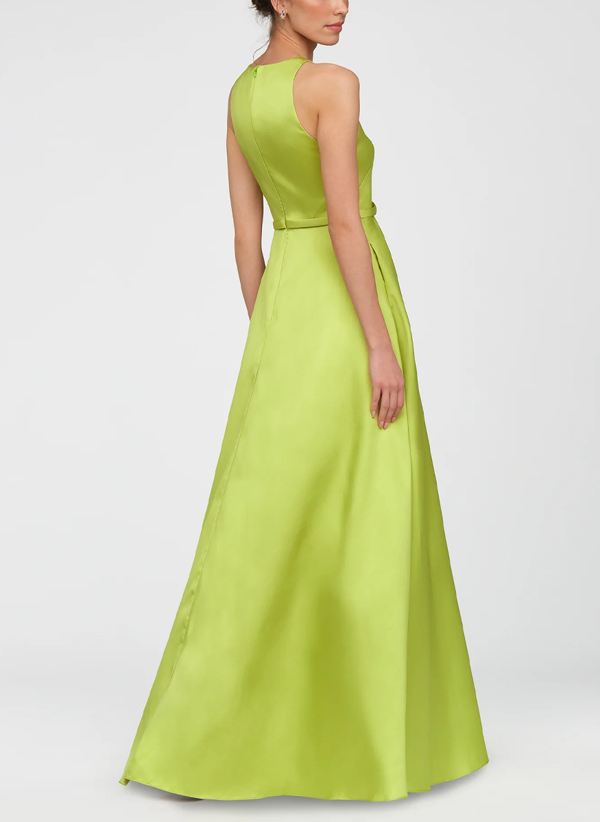 Minta Mikado Halter Gown - THEIA