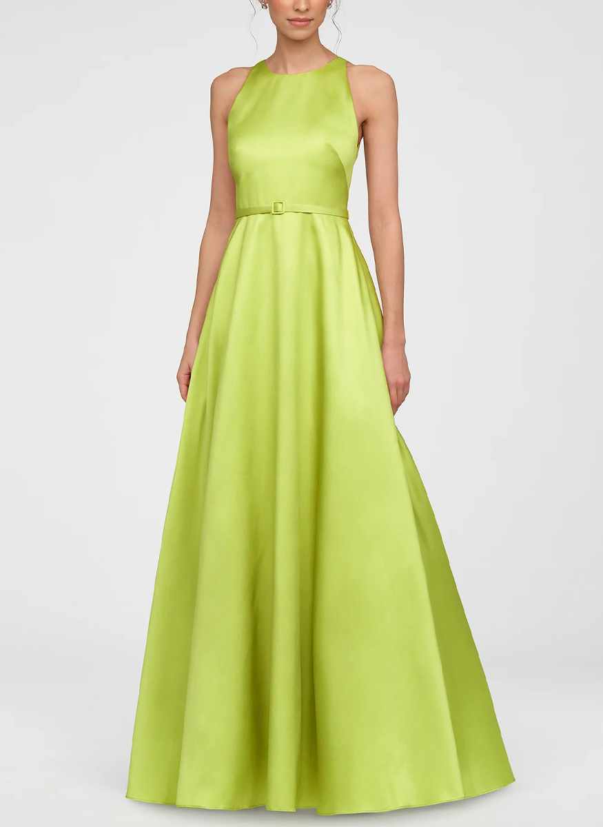 Minta Mikado Halter Gown - THEIA
