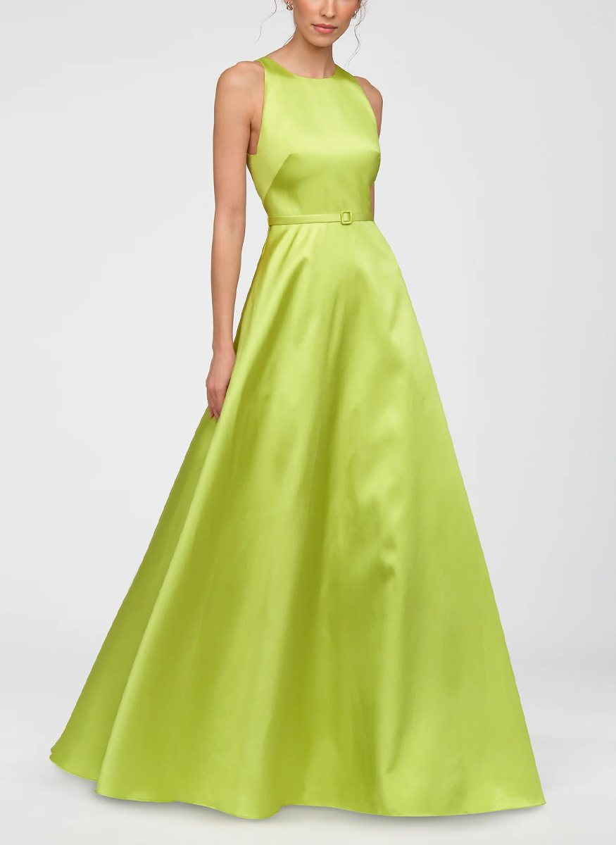 Minta Mikado Halter Gown - THEIA