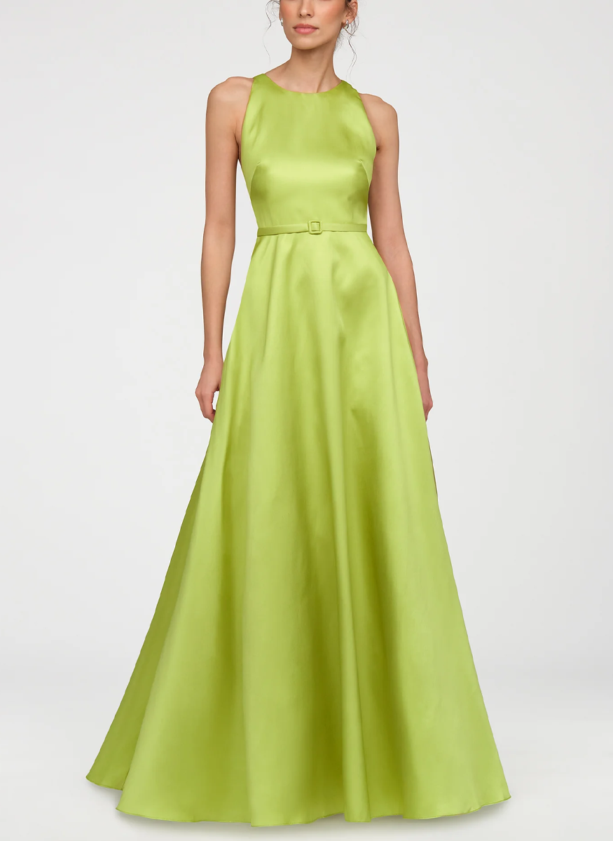 Minta Mikado Halter Gown - THEIA