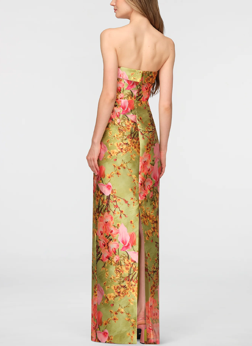 Cleo Strapless Column Gown - THEIA