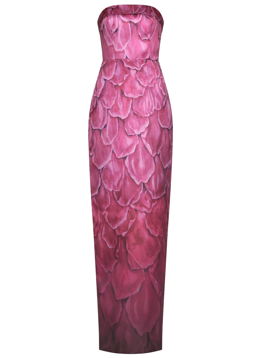 Cleo Strapless Column Gown - THEIA