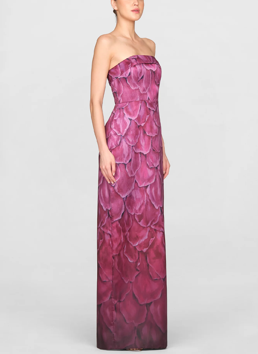 Cleo Strapless Column Gown - THEIA