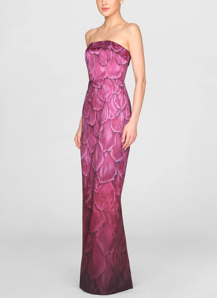 Cleo Strapless Column Gown - THEIA