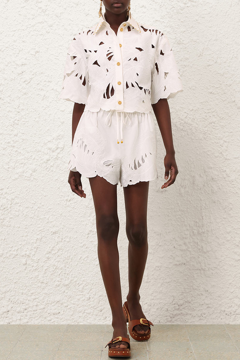 Mahon Embroidered Short - Zimmermann
