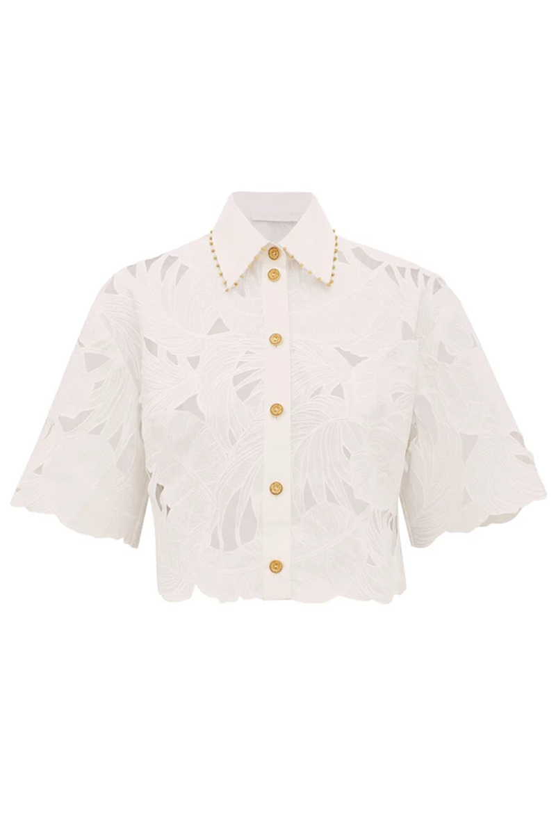 Mahon Embroidered Crop Shirt