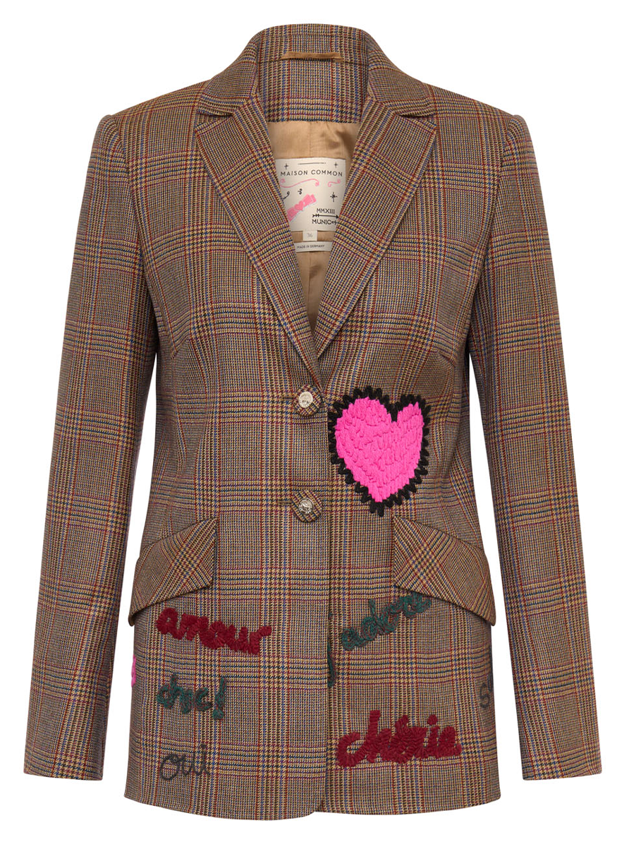 Light Weight Wool Plaid Single Breasted Jacket - Maison Common