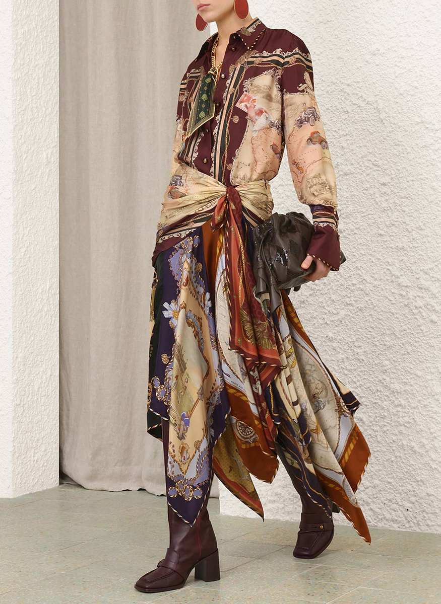 Valiant Draped Scarf Skirt - Zimmermann