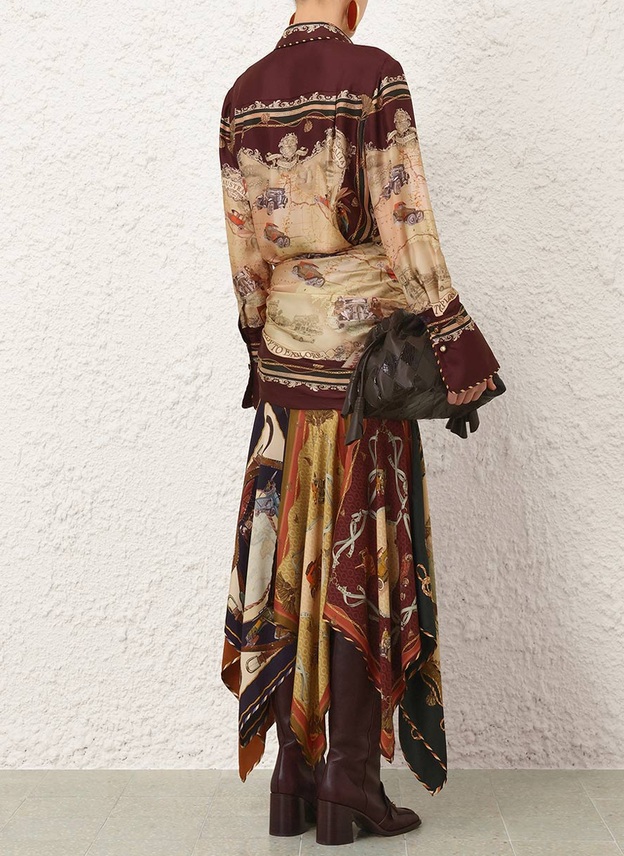 Valiant Draped Scarf Skirt - Zimmermann