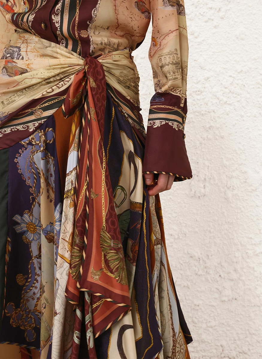 Valiant Draped Scarf Skirt - Zimmermann