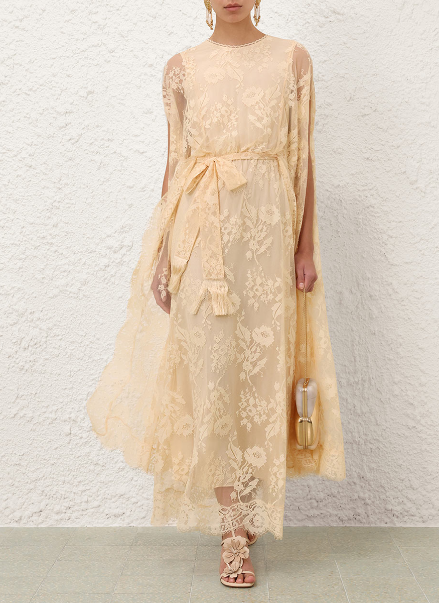 Valiant Lace Caped Maxi Dress - Zimmermann