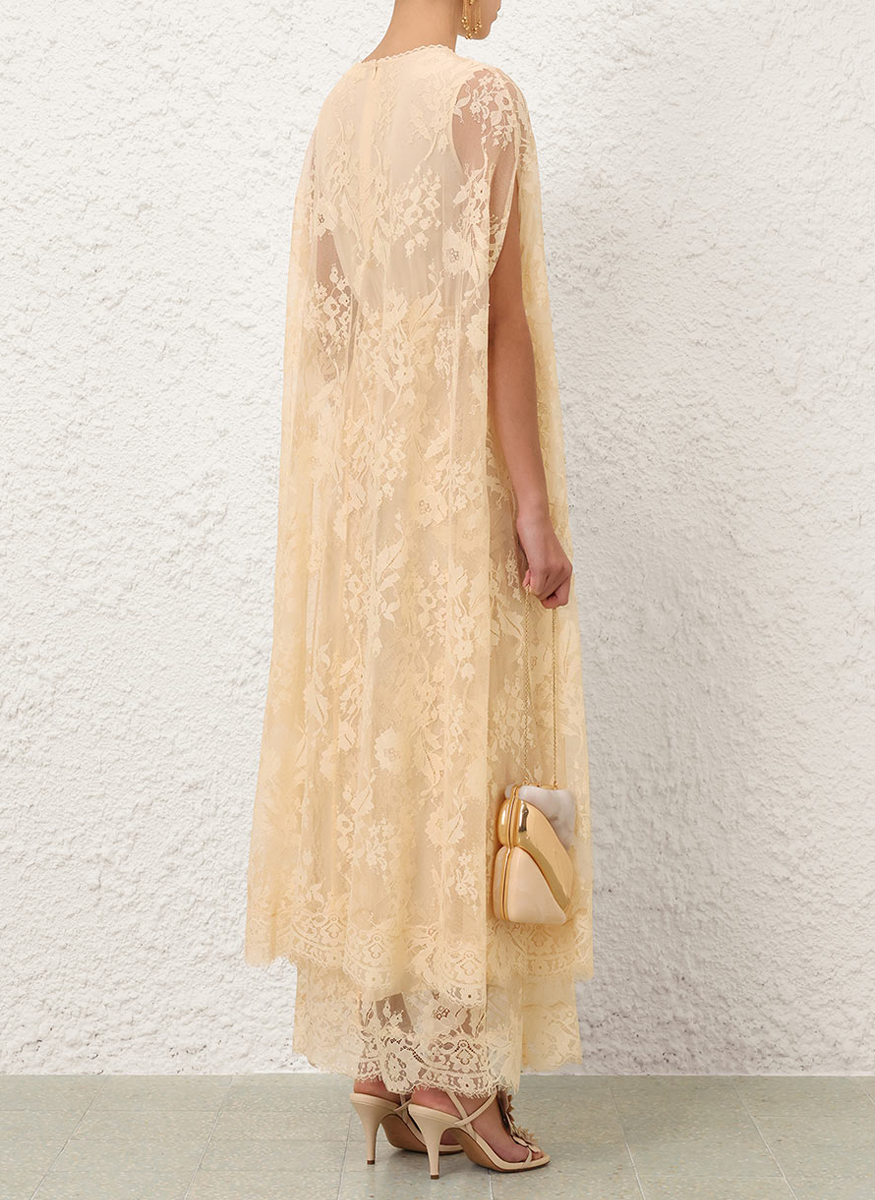 Valiant Lace Caped Maxi Dress - Zimmermann