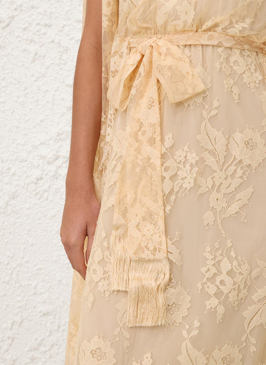 Valiant Lace Caped Maxi Dress - Zimmermann