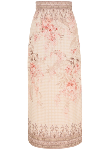 【Zimmermann】ILLUMINATE ASYMMETRIC SKIRT アシンメトリー ZIMMERMANN Illuminate Asymmetric Maxi Skirt | Neutrals