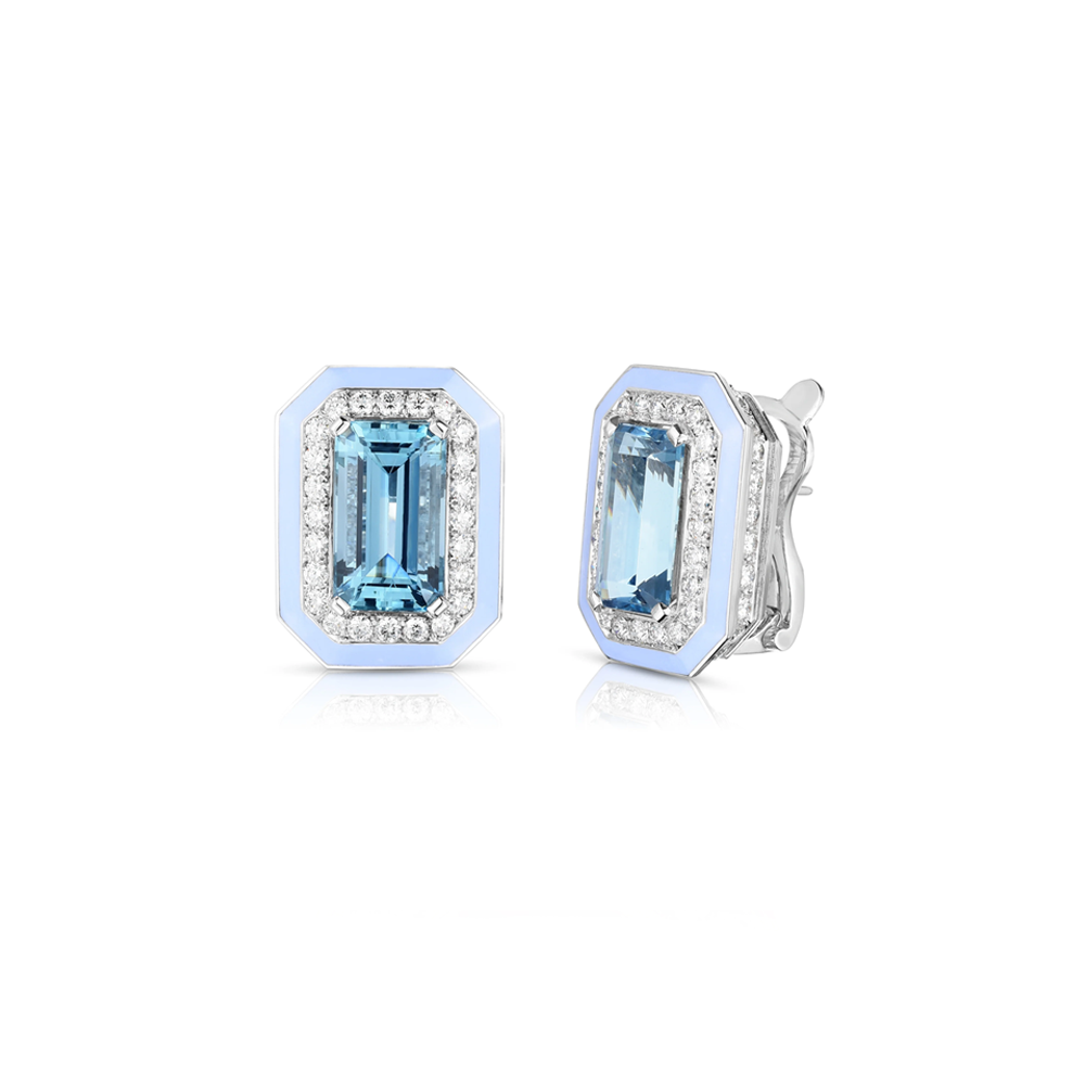 Aquamarine Earclips