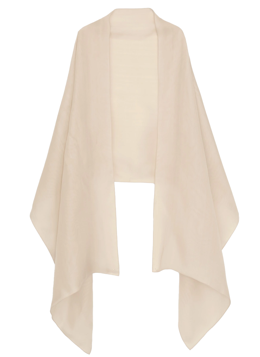 Silk Organza Stole in Dune