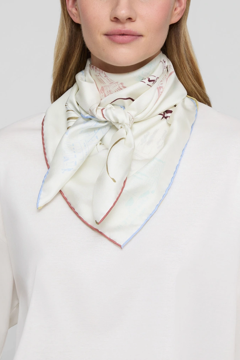 Manhattan Print Silk Twill Scarf - Lafayette 148 New York