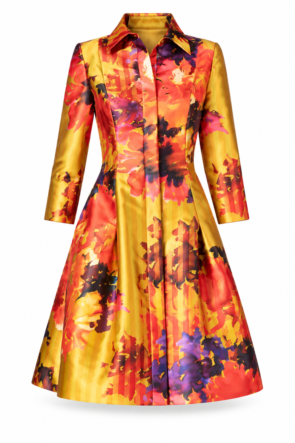 Silk Kmikado Sunset Cocktail Dress