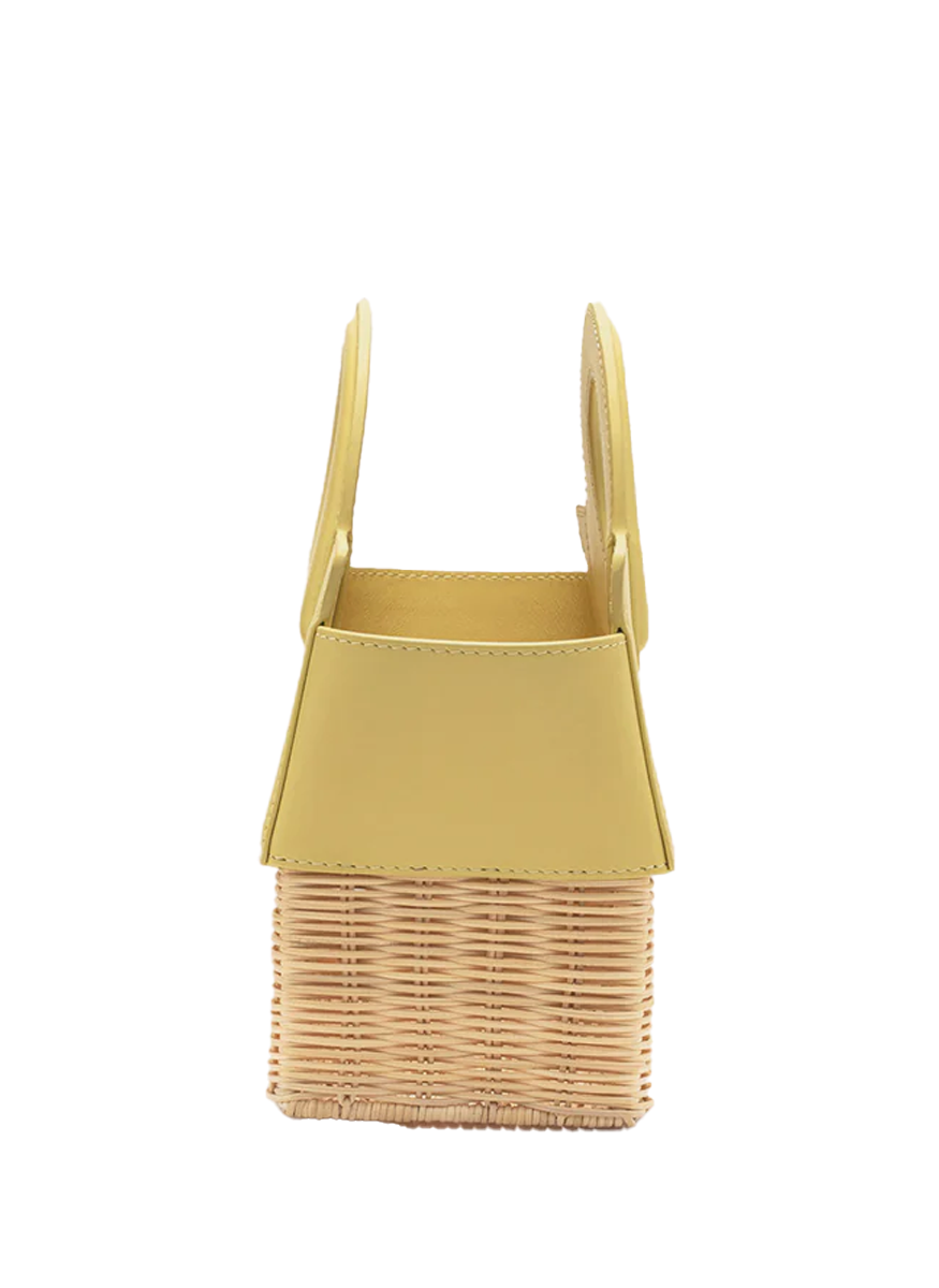 Penelope Petite Rattan Top-Handle Bag - Alexis