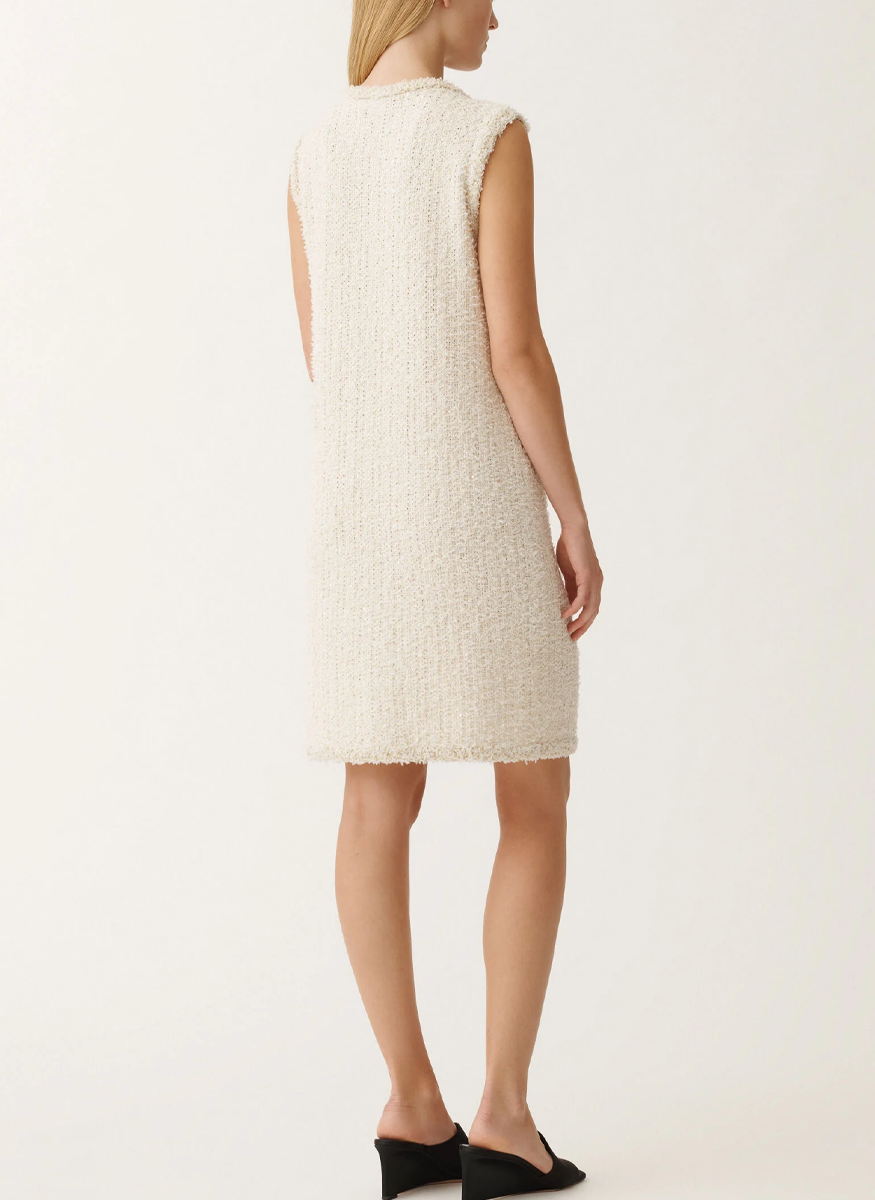 Tweed Sleeveless Knit Dress - Fabiana Filippi