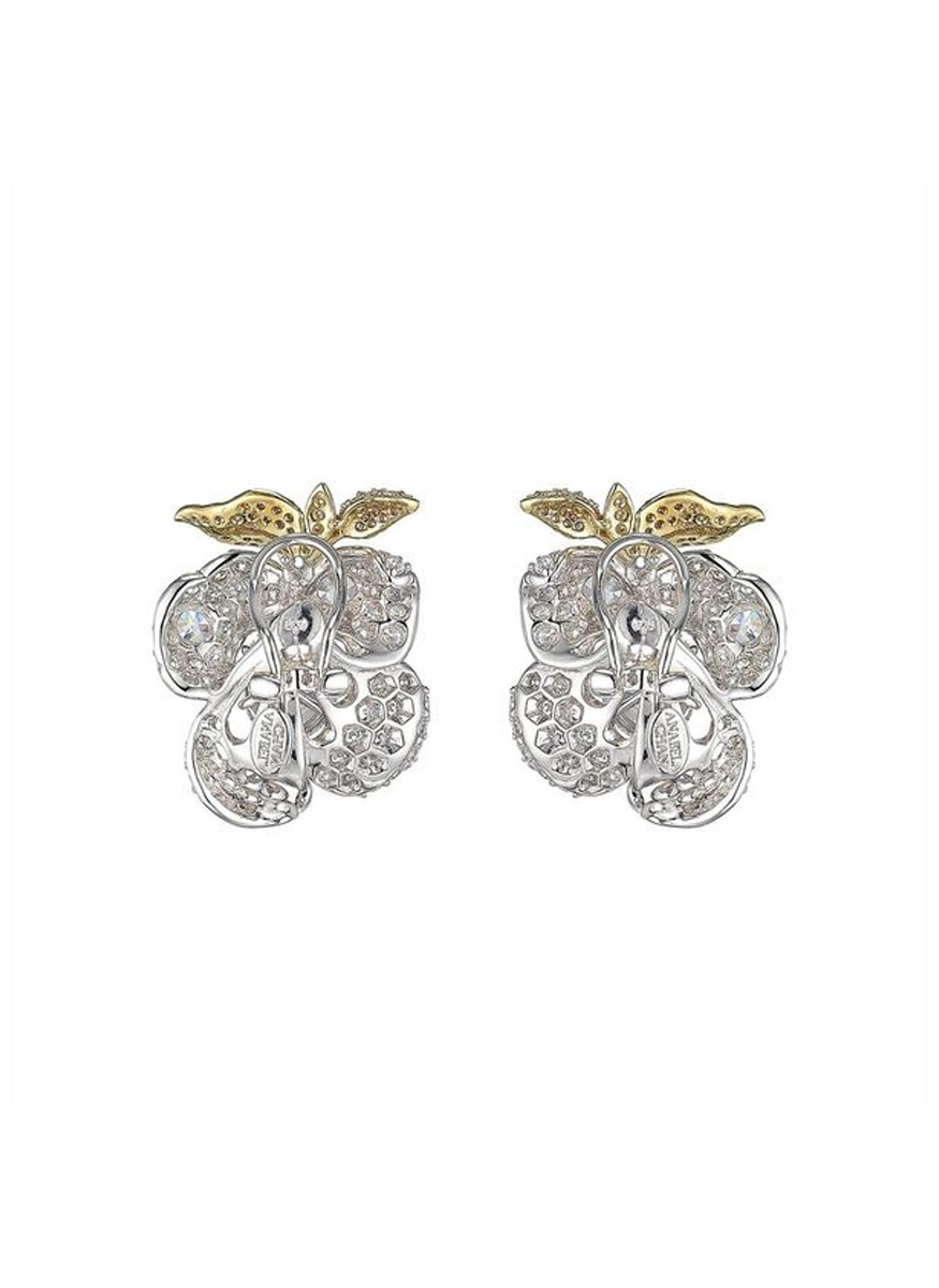 White Mini Blossom Diamond Earrings - Anabela Chan