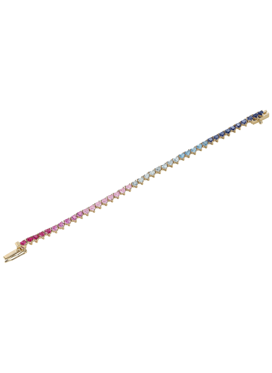 Petite Magenta Eternity Heart Bracelet - Anabela Chan