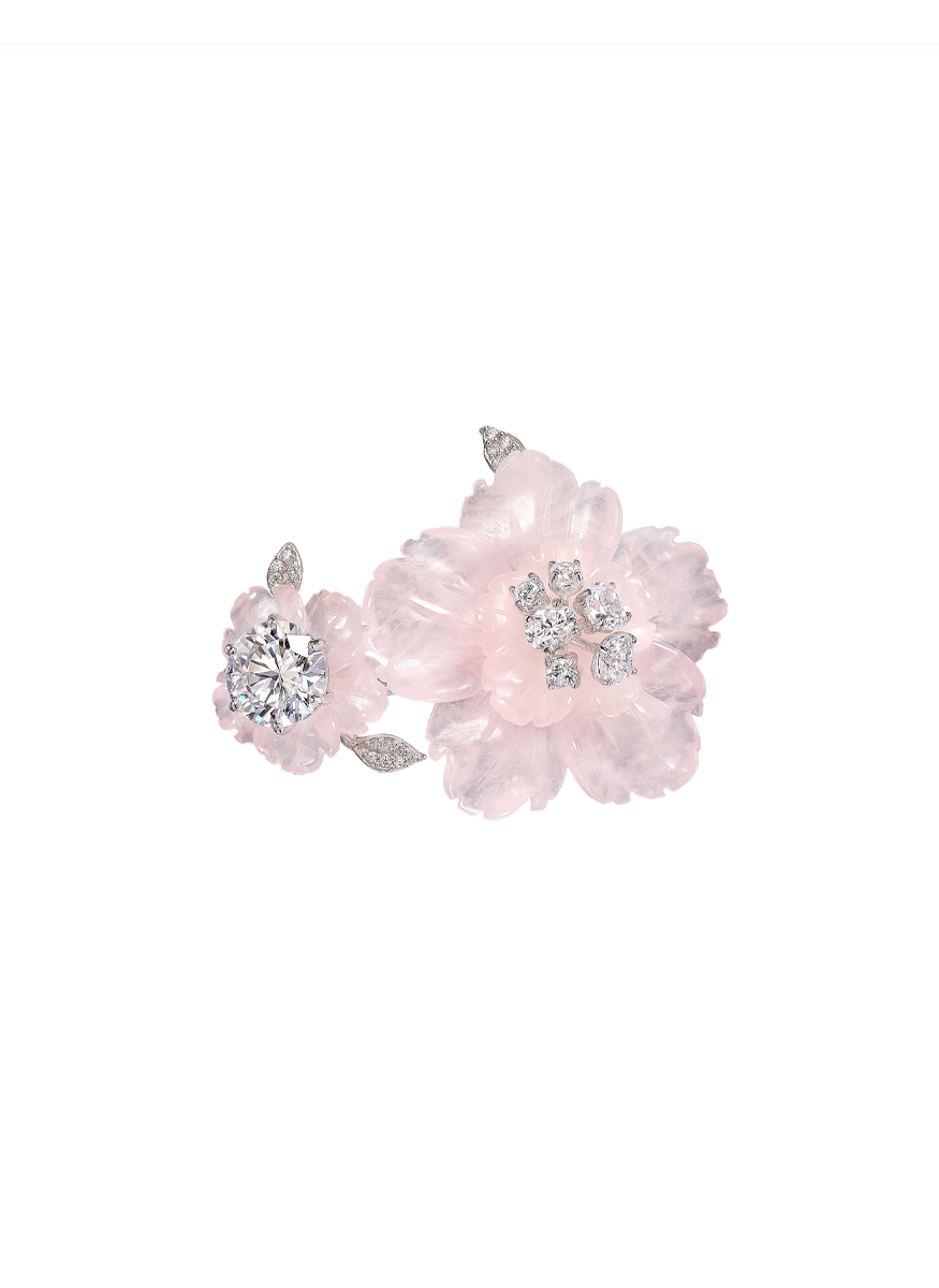 Rosequartz Sakura Ring