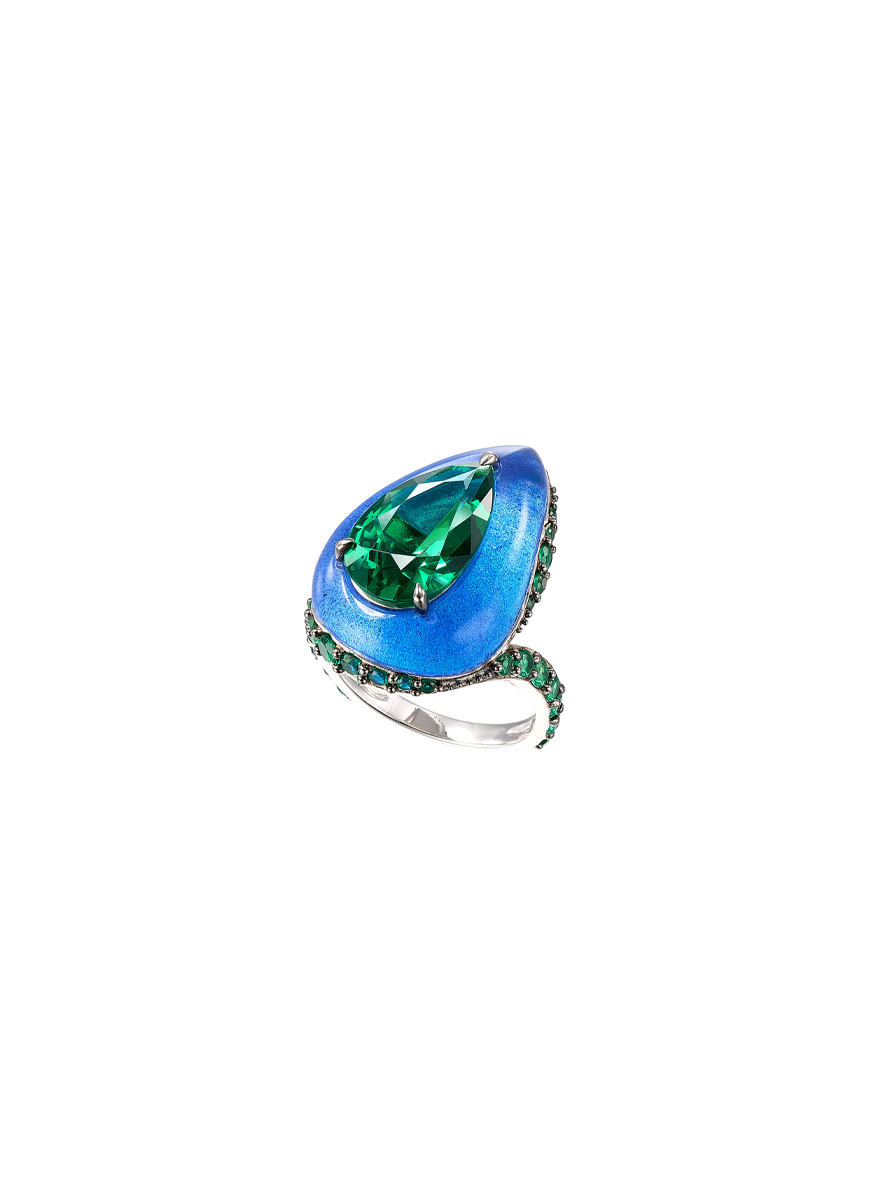 Emerald Spirulina Elixir Ring