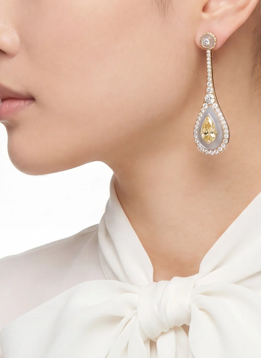 Canary Chalcedony Elixir Earrings - Anabela Chan