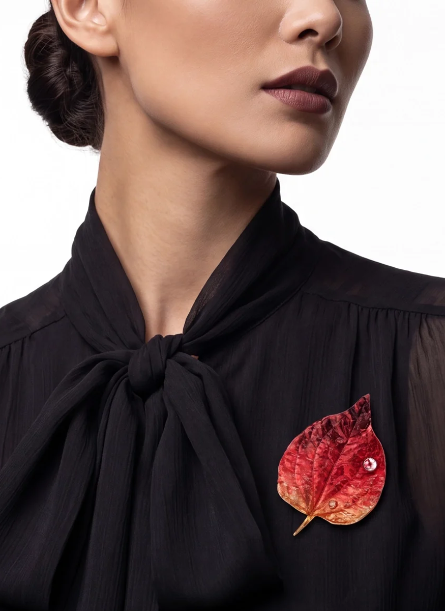 Autumn Leaf Brooch - Anabela Chan
