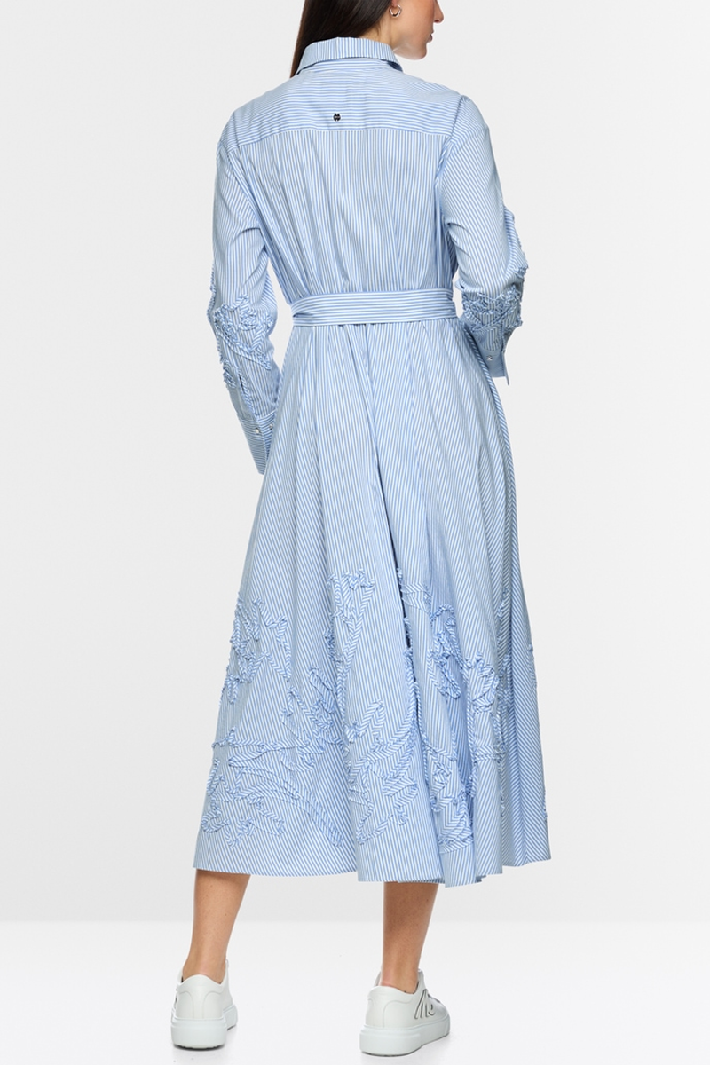 Pinstripe Dress Midi Dress with Tie - Marc Cain