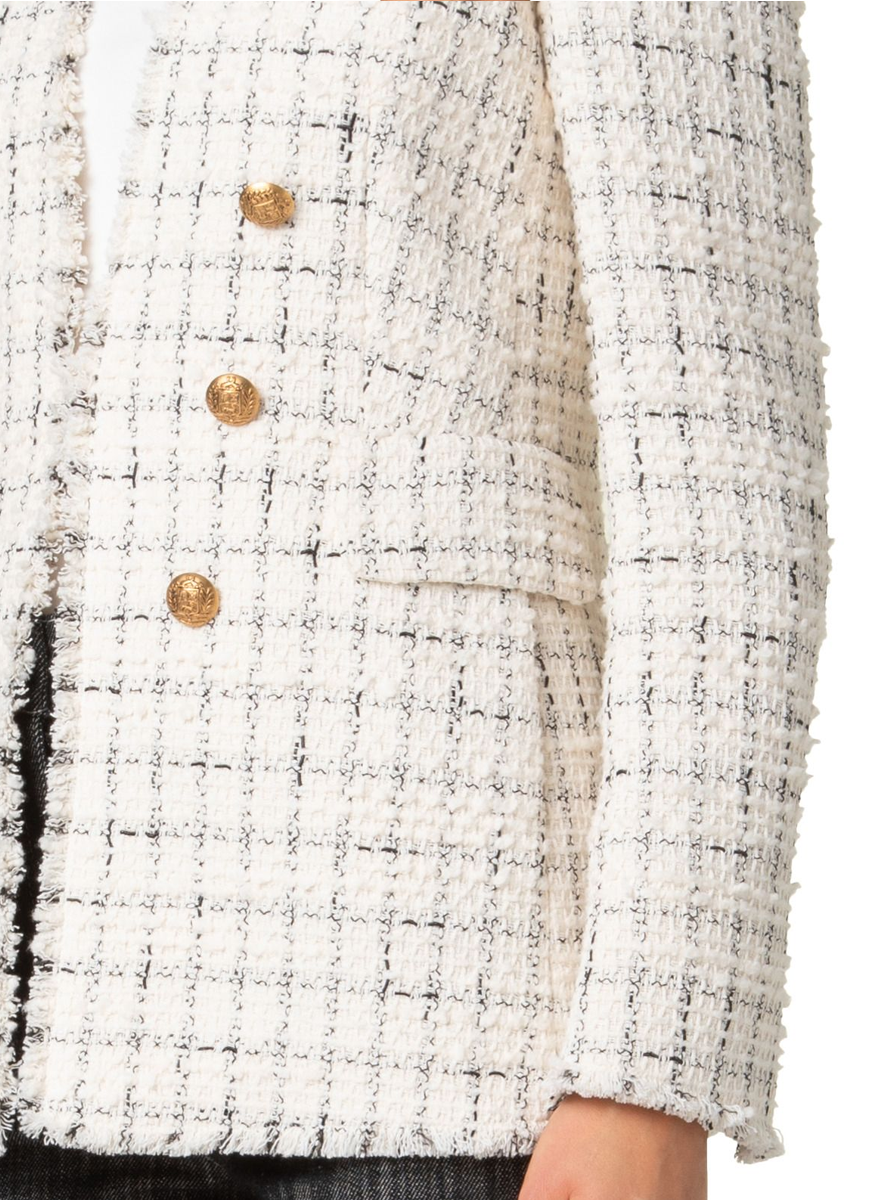 Small Window Check Tweed Blazer - Akris Punto