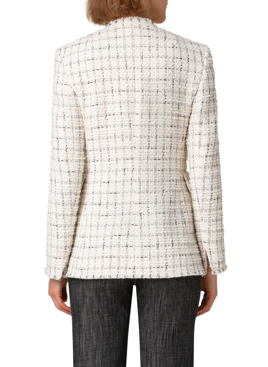 Small Window Check Tweed Blazer - Akris Punto