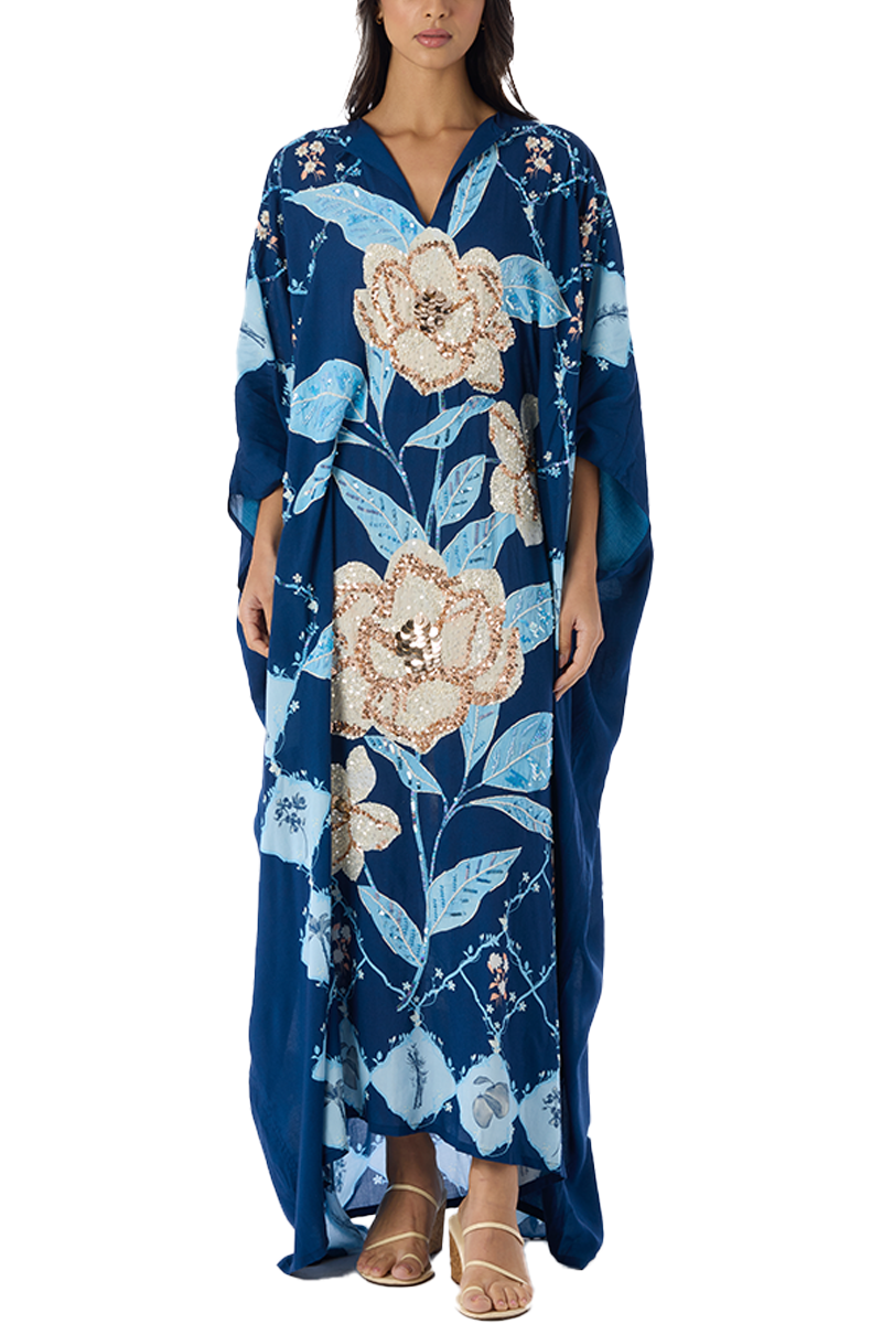 Hand Beaded Sushella Kaftan Dress - Verandah