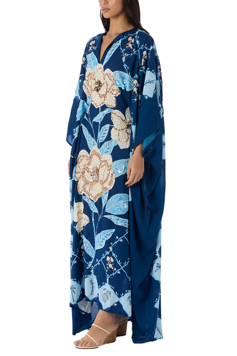 Hand Beaded Sushella Kaftan Dress - Verandah