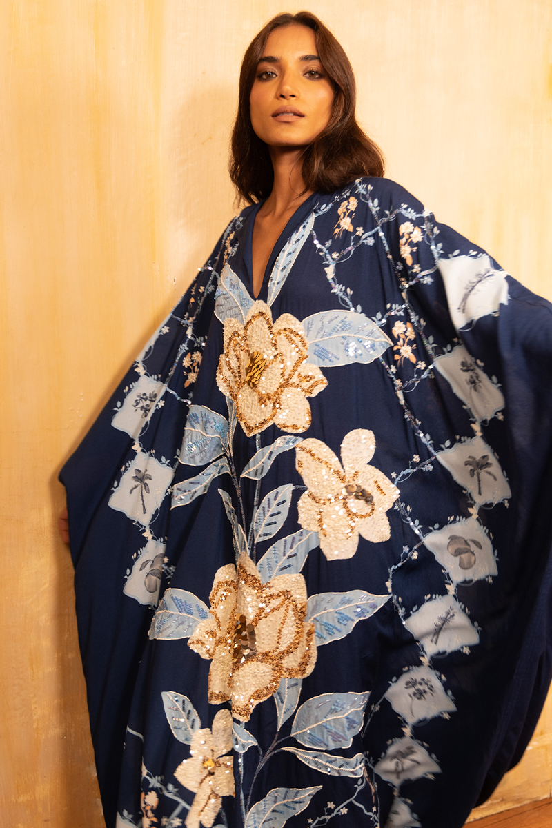 Hand Beaded Sushella Kaftan Dress - Verandah