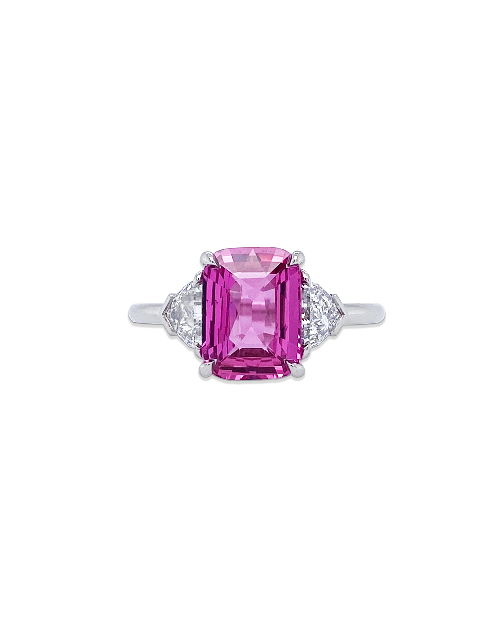 Cushion Pink Sapphire Ring