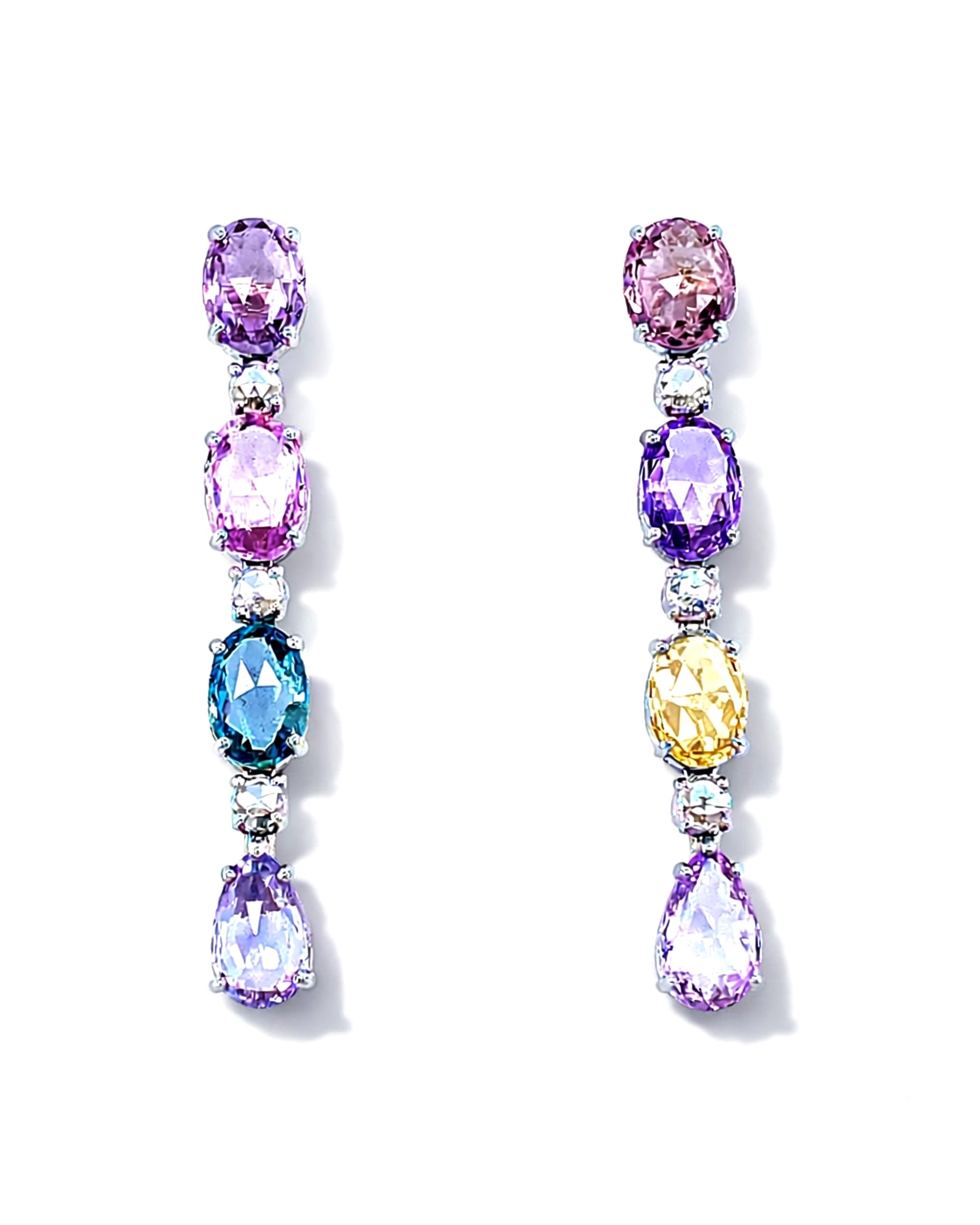 Multicolor Sapp Long Earrings