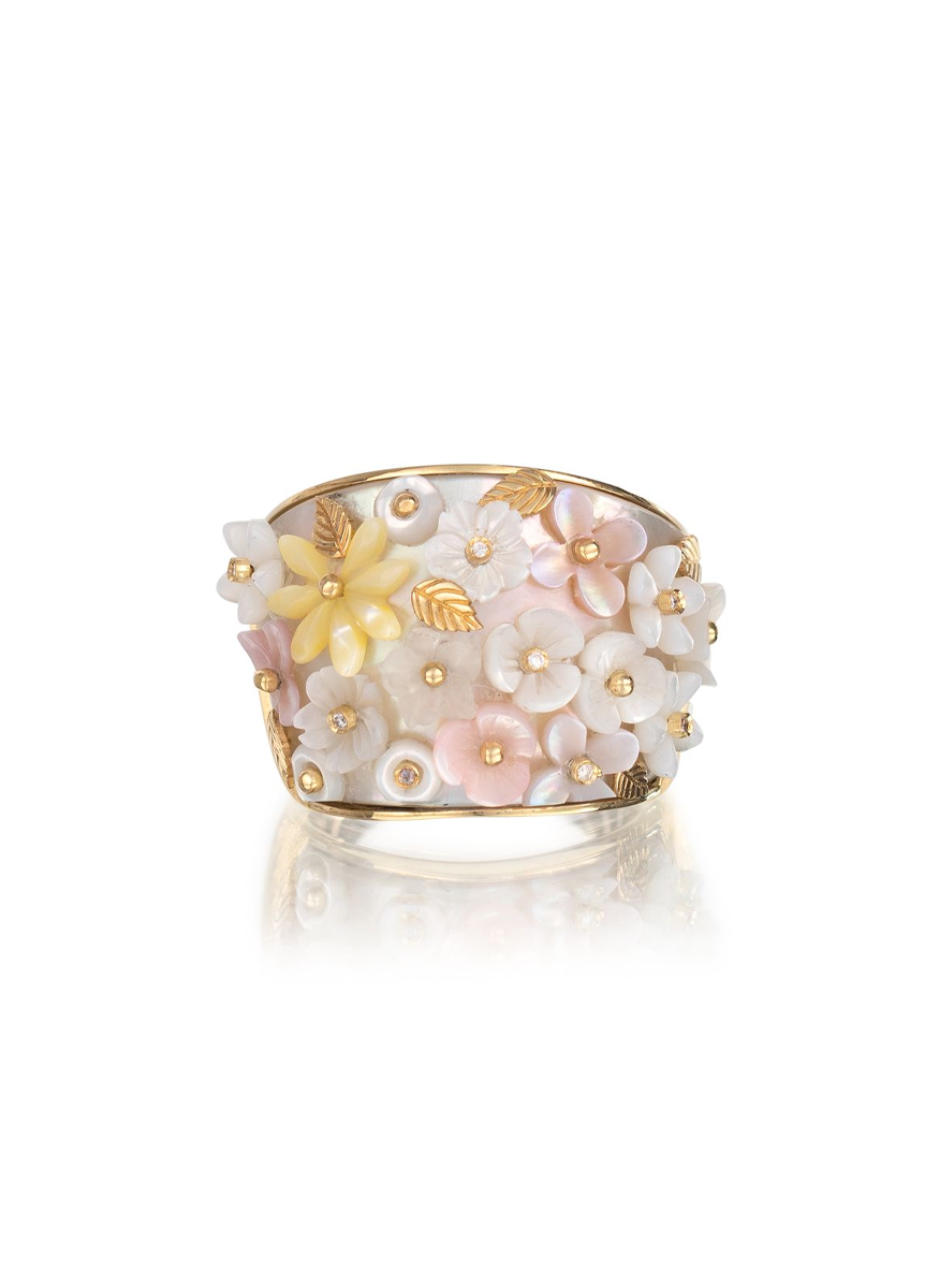 Floral Shibayama Ring