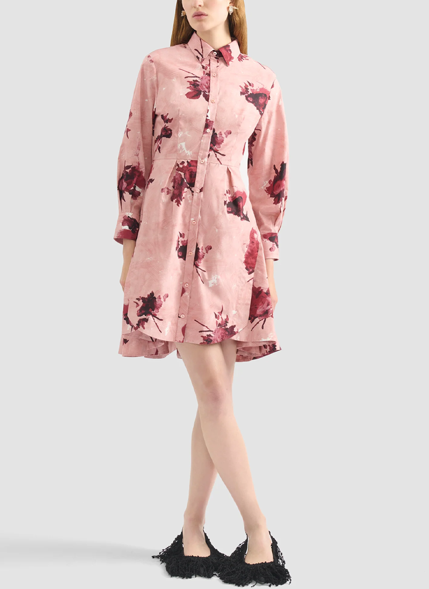 Long Sleeve Mini Shirt Dress