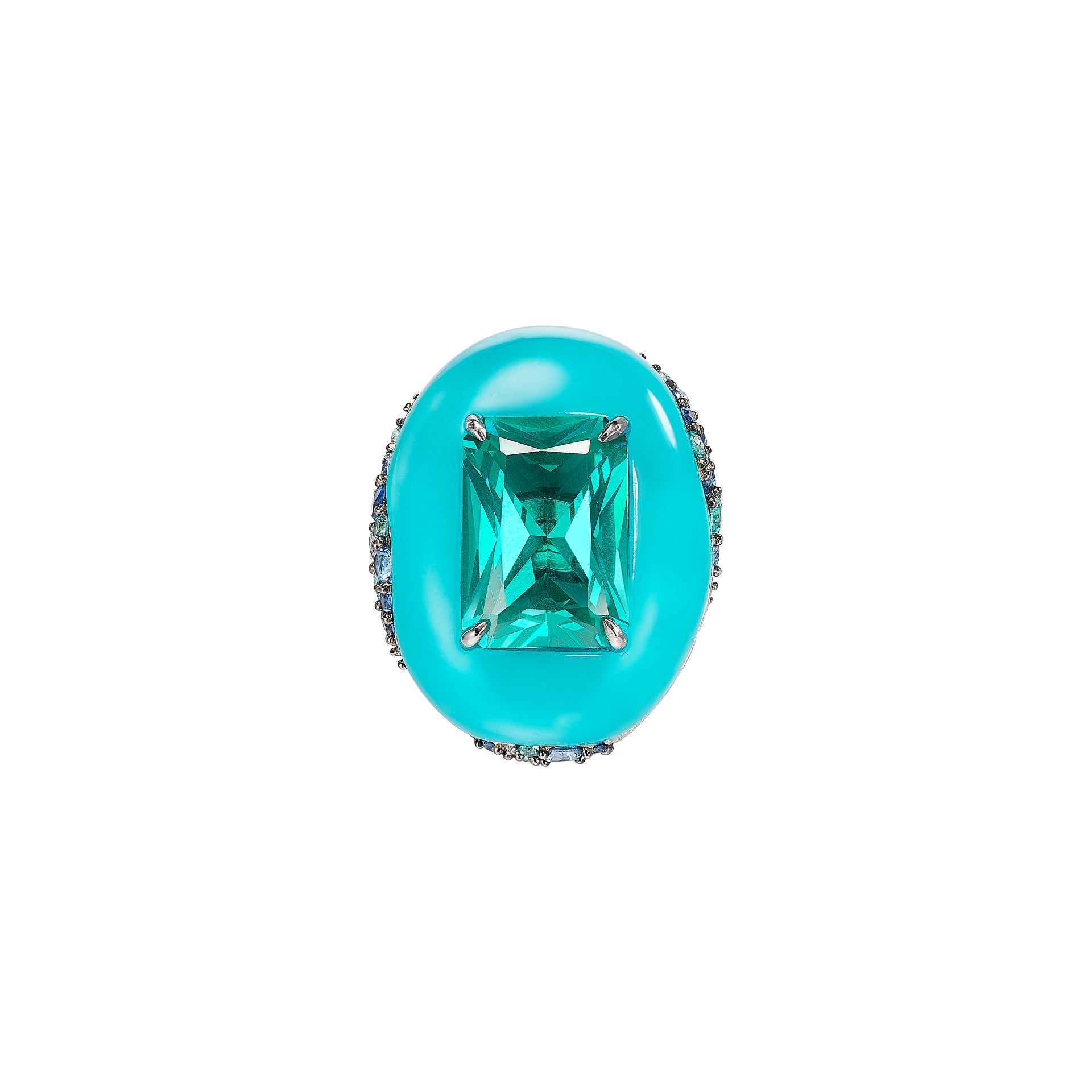 Paraiba Turquoise Pebble Ring