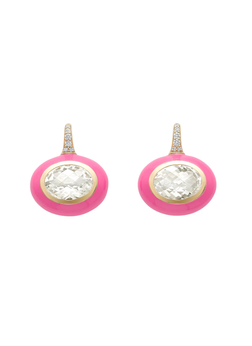 Arena Earrings, Rock Crystal