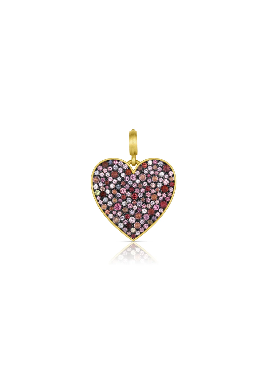 Aubergine Spinel Heart, Medium