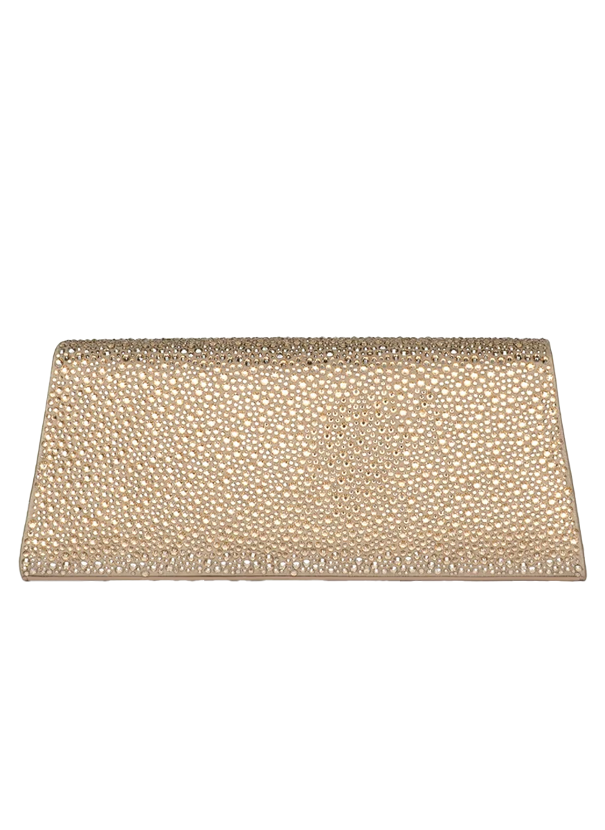 The Midnight Crystal Clutch in Champange - Elie Saab