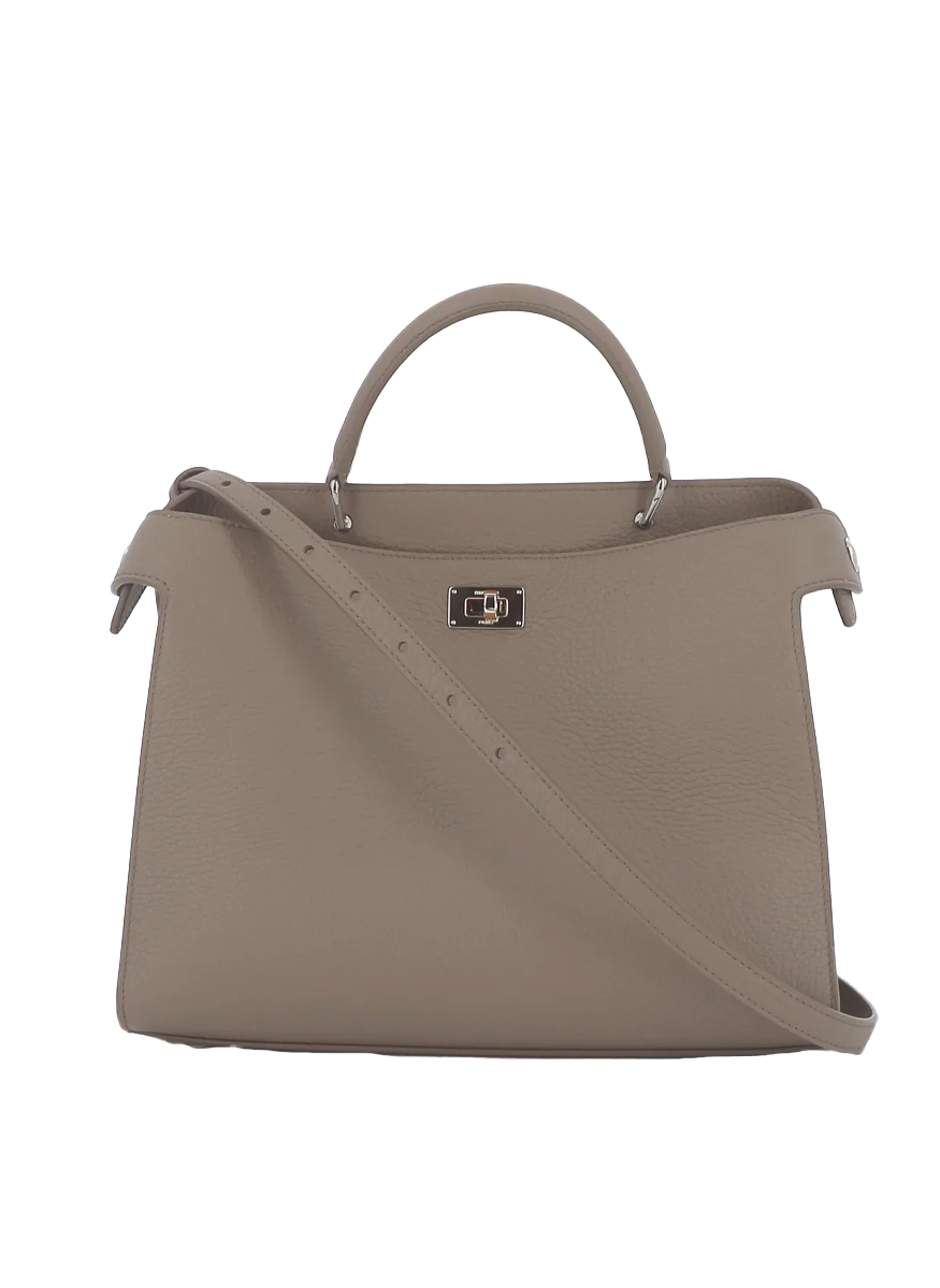 Lutece Top Handle Bag in Elephant - Michino Paris